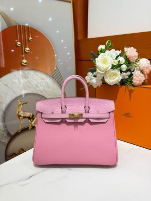 cheap quality Hermes Birkin 25 Rose scheherazade Matte Alligator and Togo Touch